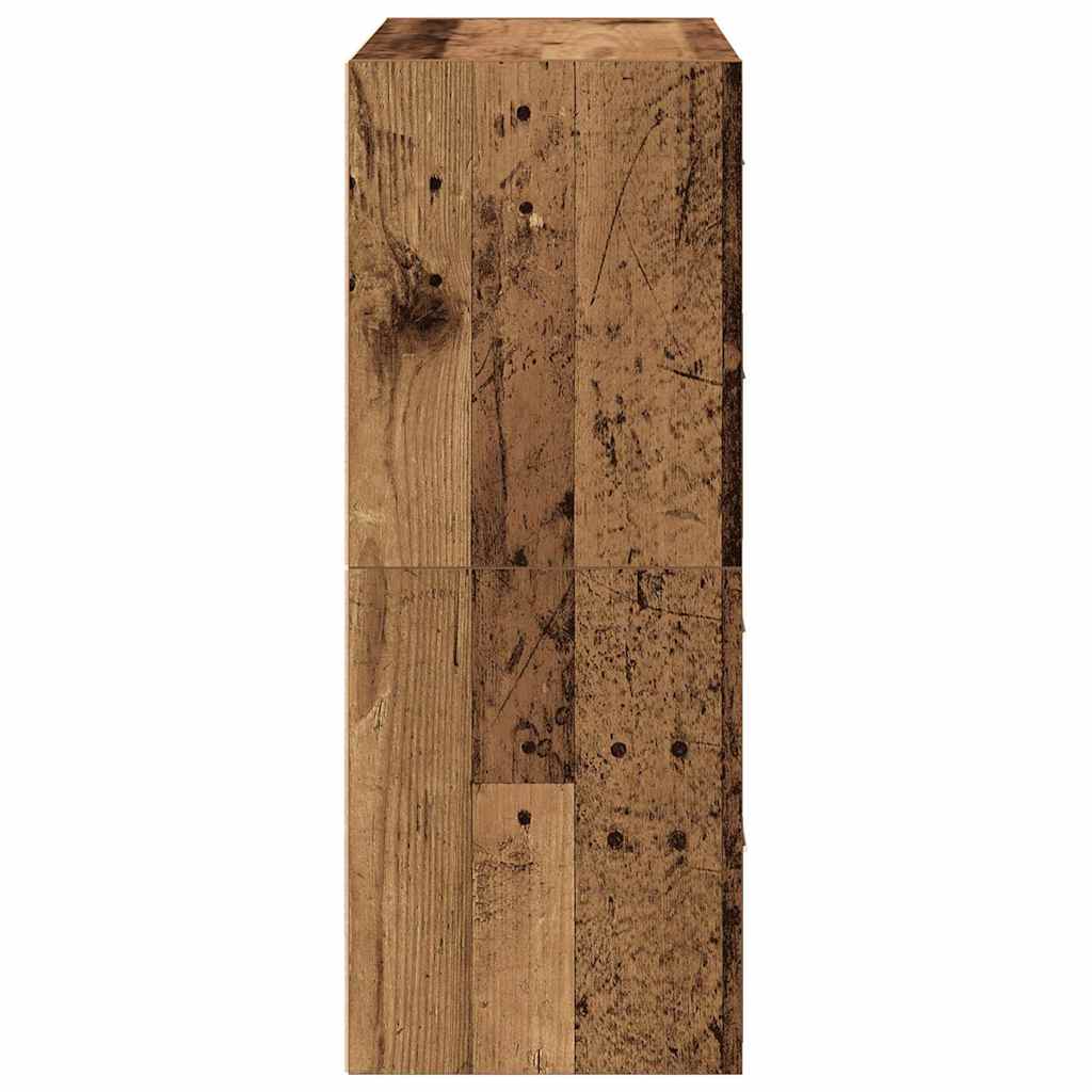 Cabinets with 2 Drawers 2 pcs Old Wood 60x31x40 cm Engineered Wood