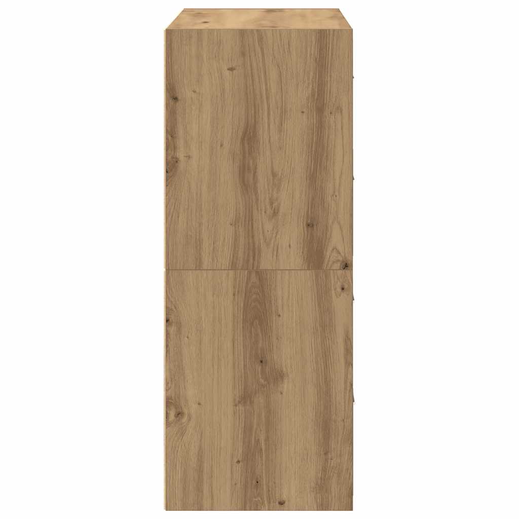Cabinets with 2 Drawers 2 pcs Artisan Oak 60x31x40 cm Engineered Wood