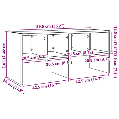 Shoe Rack Stackable White 89.5x30x40 cm