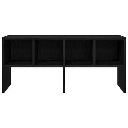 Shoe Rack Stackable Black Oak 89.5x30x40 cm