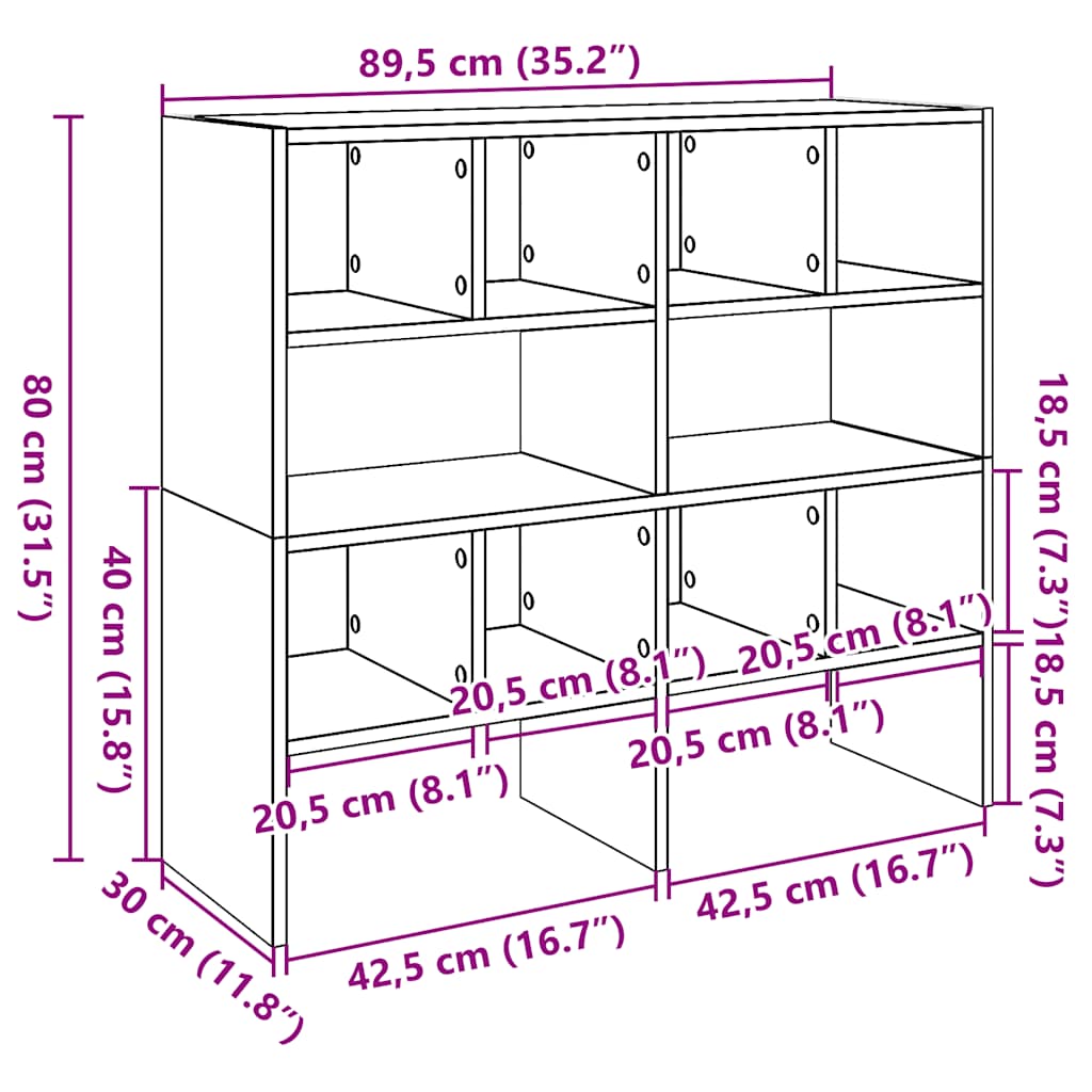 Shoe Racks 2 pcs Stackable Black Oak 89.5x30x40 cm