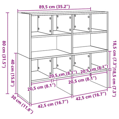 Shoe Racks 2 pcs Stackable Grey Sonoma 89.5x30x40 cm
