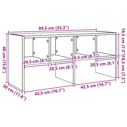 Shoe Rack Stackable Old Wood 89.5x30x40 cm