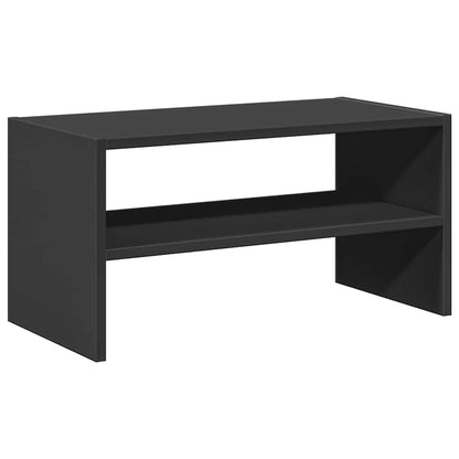 Shoe Rack Stackable Black Oak 60x30x30.5 cm
