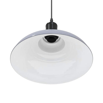 Pendant Lamp Height Adjustable E27 Gloss Grey Ø 31 cm Metal