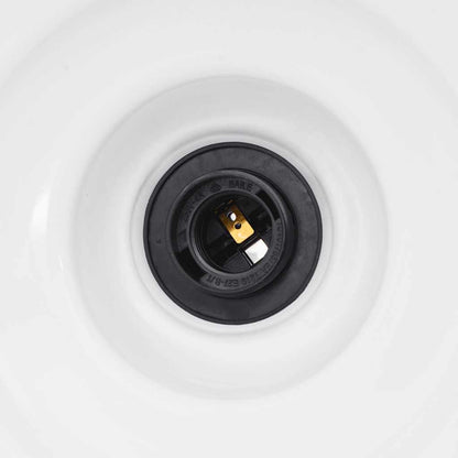 Pendant Lamp Height Adjustable E27 Gloss White Ø 31 cm Metal