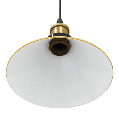 Pendant Lamp Height Adjustable E27 Gloss Yellow Ø 22 cm Metal