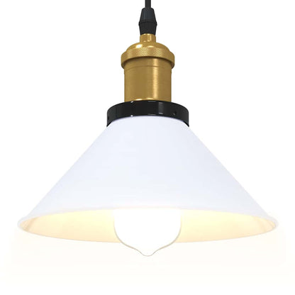 Pendant Lamp Height Adjustable E27 Gloss White Ø 22 cm Metal