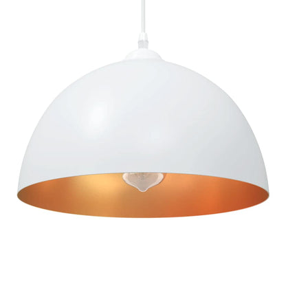 Pendant Lamps 2 pcs Height Adjustable E27 White Ø 30 cm Metal