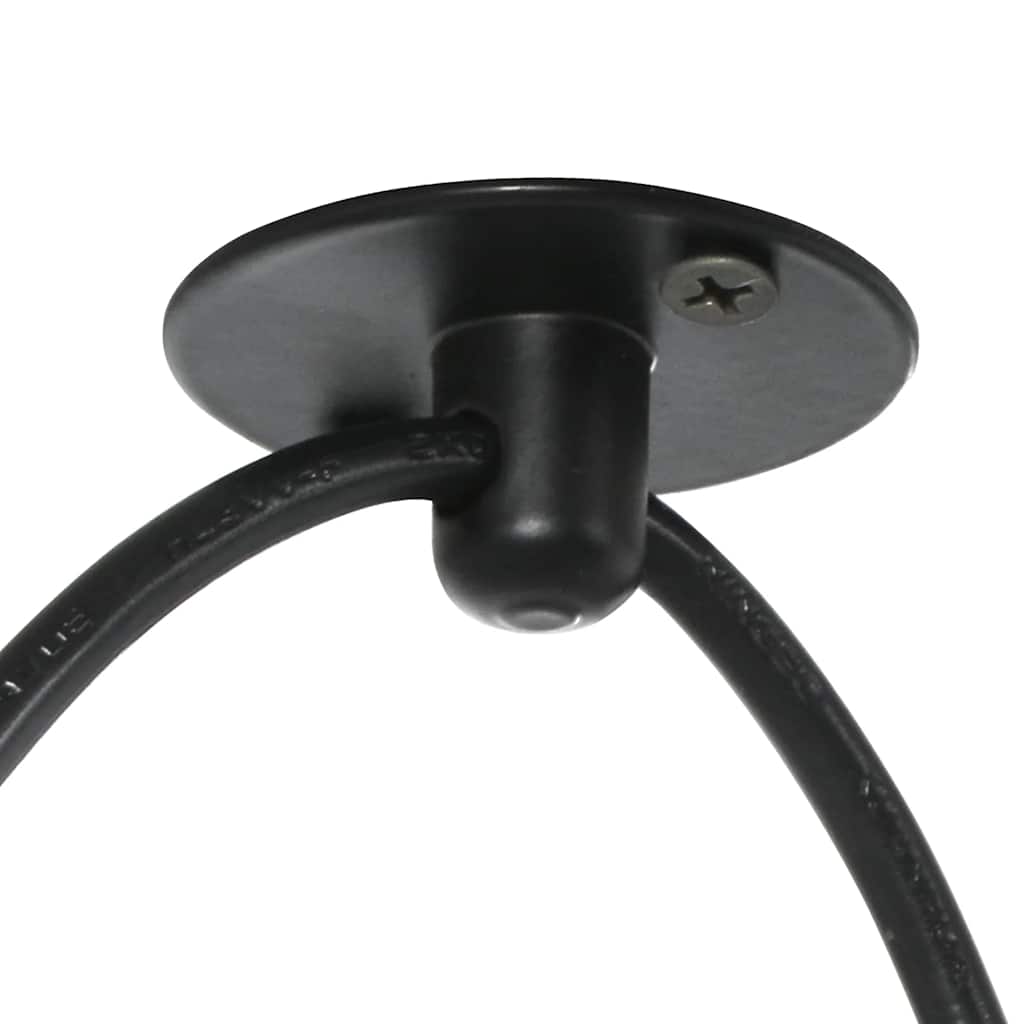 Pendant Lamp with 5 Lamp Holders E27 Black Metal