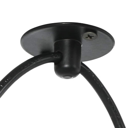 Pendant Lamp with 5 Lamp Holders E27 Black Metal