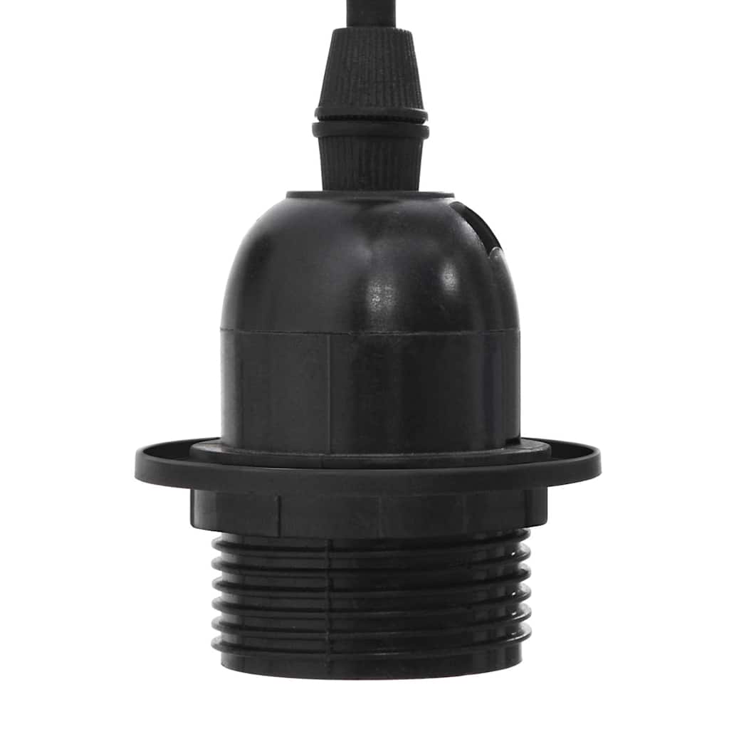 Pendant Lamp with 5 Lamp Holders E27 Black Metal