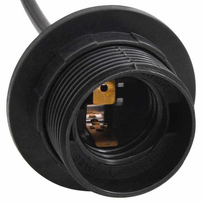 Pendant Lamp with 6 Lamp Holders E27 Black Metal