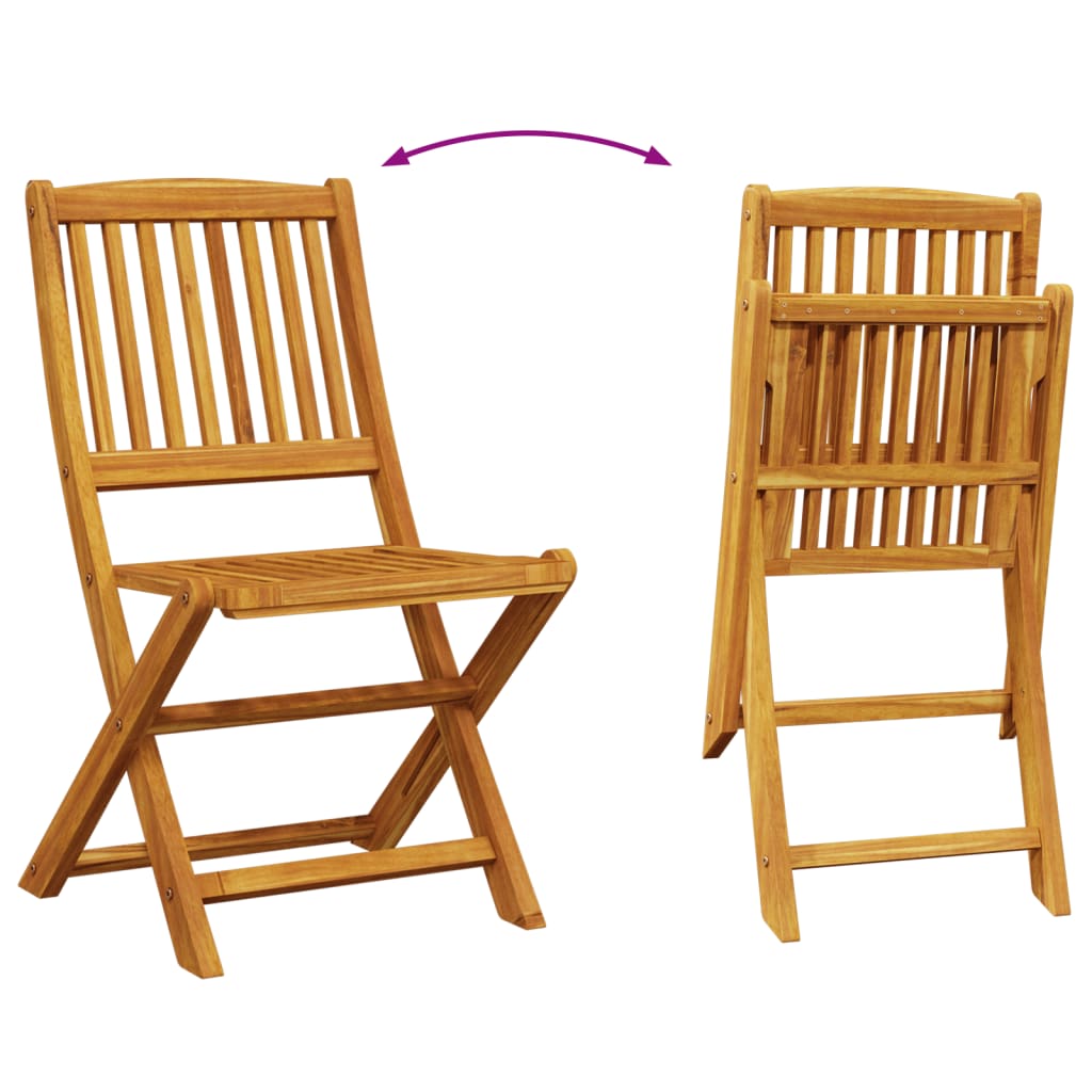 9 Piece Garden Dining Set 180x90x75 cm Solid Wood Acacia