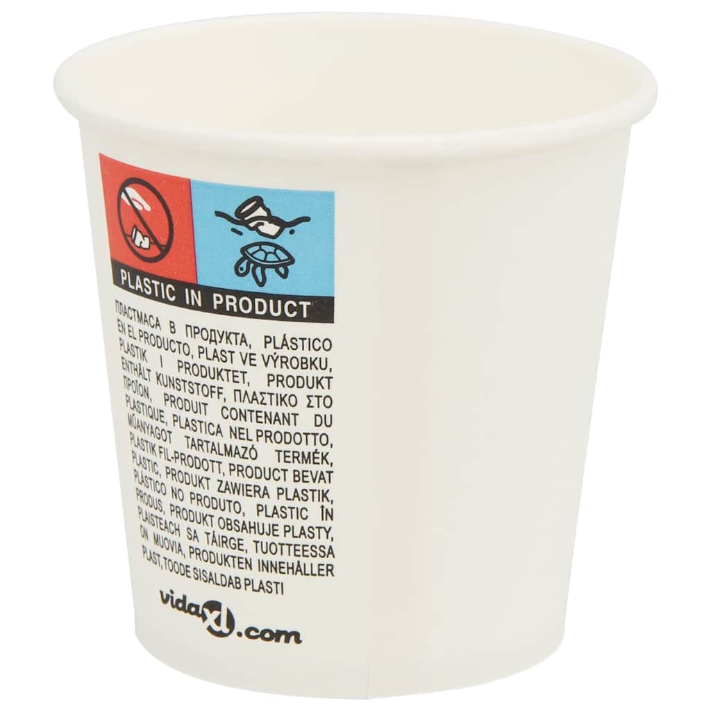 Paper Coffee Cups 1000 pcs 4oz 100ml White