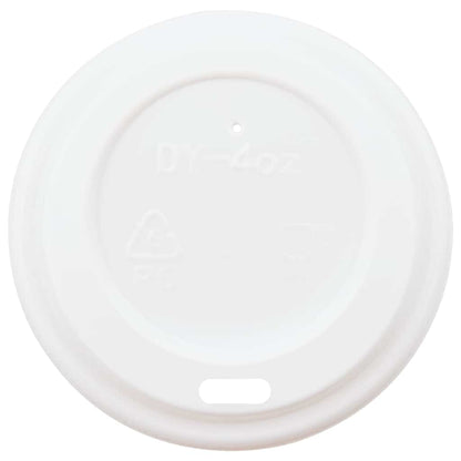 Paper Coffee Cup Lids Ø60 mm 4oz 1000 pcs White Plastic