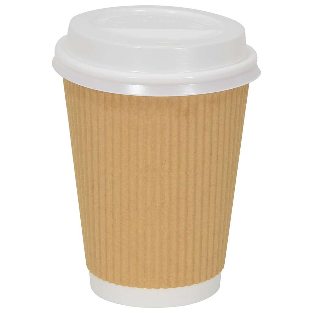 Paper Coffee Cup Lids Ø90 mm 12oz and 16oz 1000 pcs White Plastic