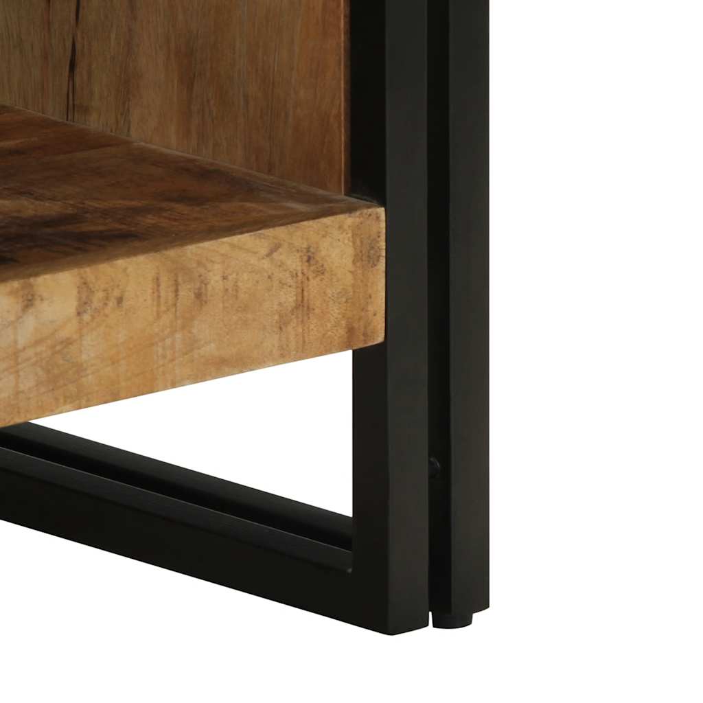 Coffee Table 50x50x38 cm Solid Rough Wood Mango
