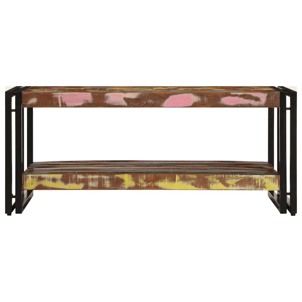 Coffee Table Multicolour 90x50x38 cm Solid Wood Reclaimed