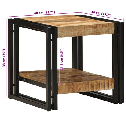 Coffee Table Brown 40 x 40 x 38 cm Solid Mango Wood