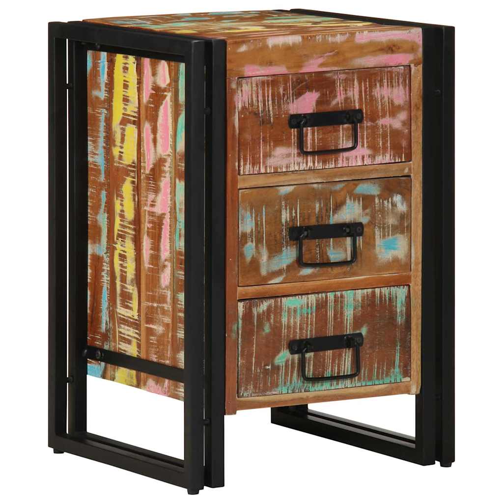 Bedside Cabinet Multicolour 40 x 40 x 59 cm Solid Reclaim Wood