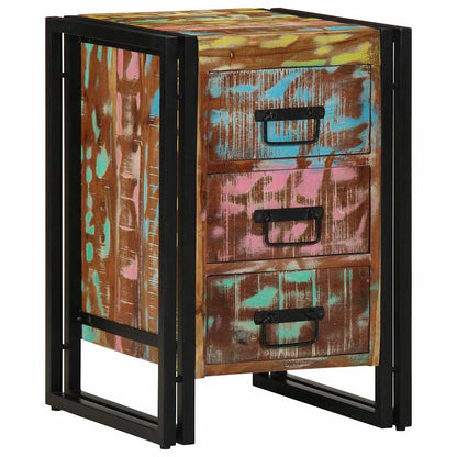 Bedside Cabinet Multicolour 40 x 40 x 59 cm Solid Reclaim Wood