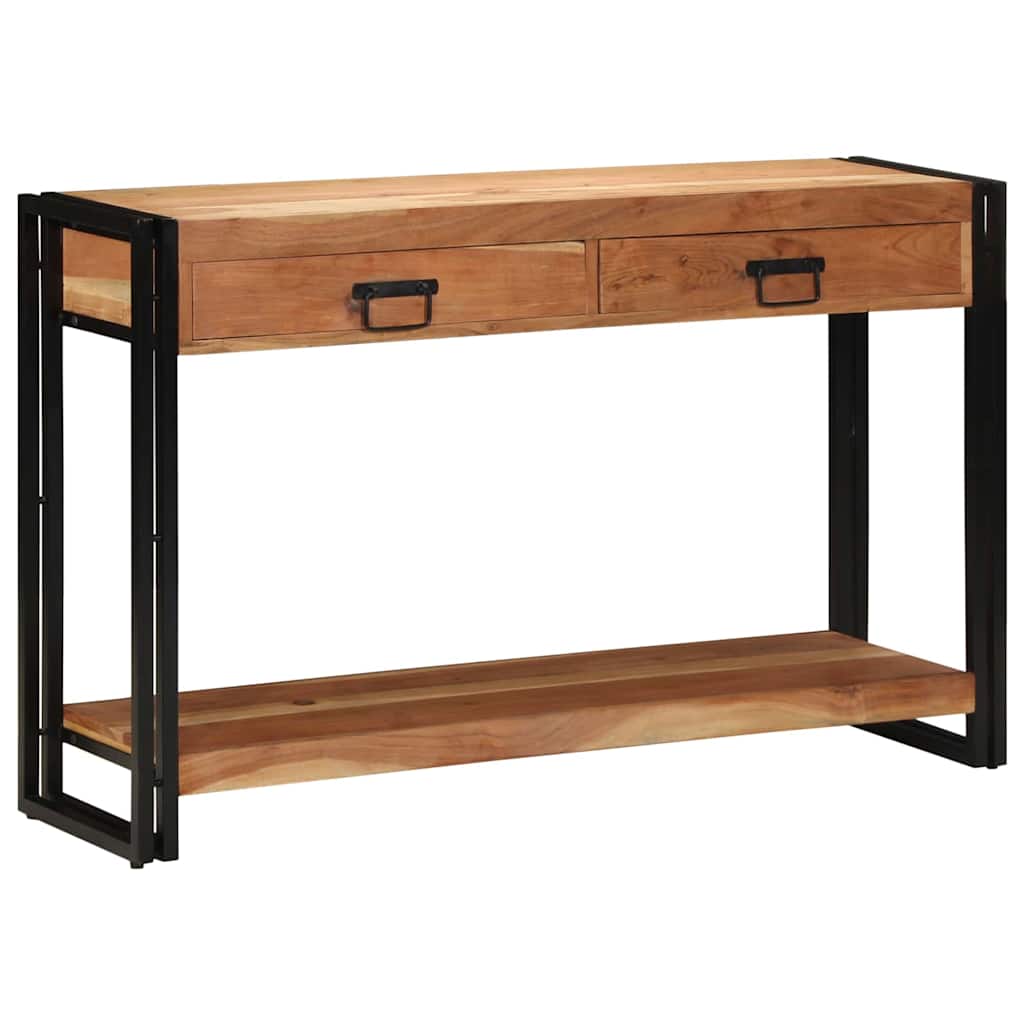 Console Table Brown 120 x 33 x 75 cm Solid Acacia Wood
