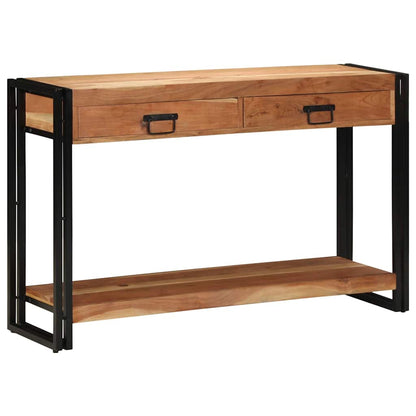 Console Table Brown 120 x 33 x 75 cm Solid Acacia Wood