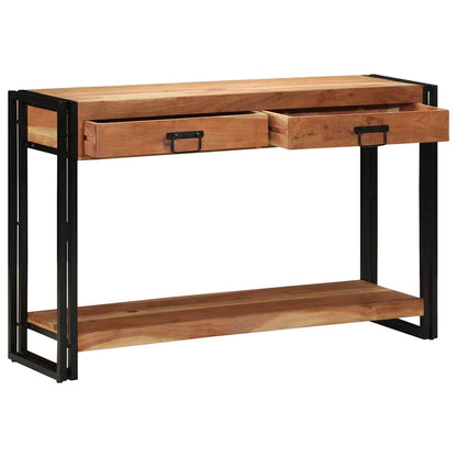 Console Table Brown 120 x 33 x 75 cm Solid Acacia Wood