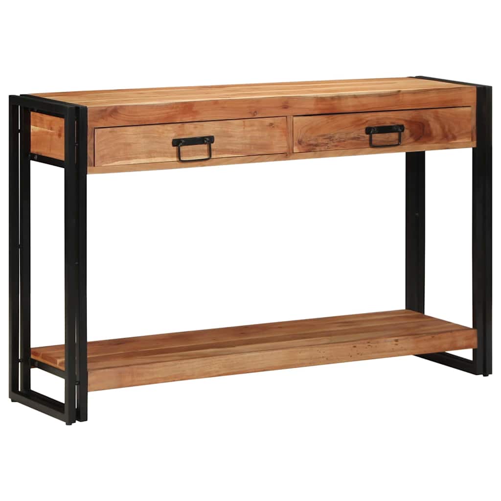 Console Table Brown 120 x 33 x 75 cm Solid Acacia Wood