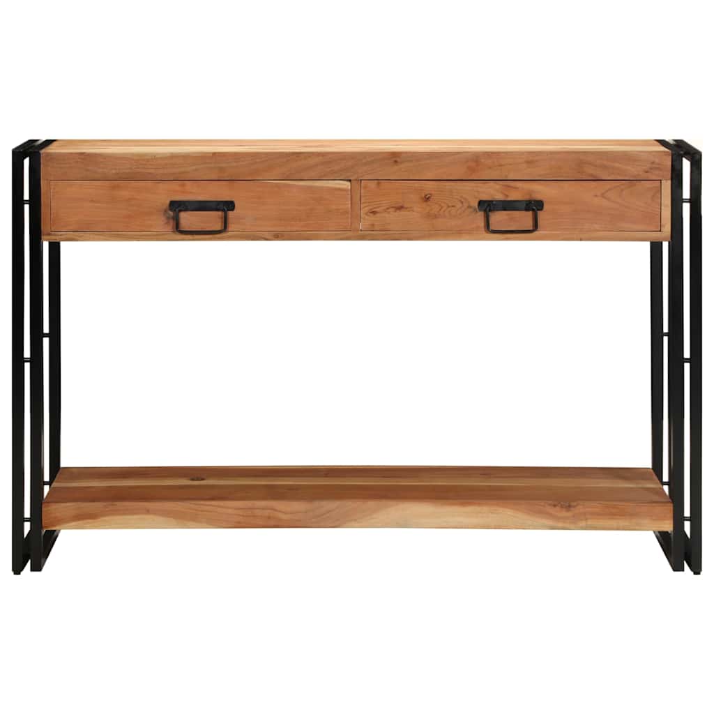Console Table Brown 120 x 33 x 75 cm Solid Acacia Wood