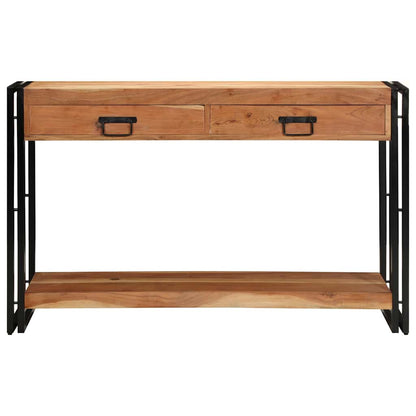 Console Table Brown 120 x 33 x 75 cm Solid Acacia Wood
