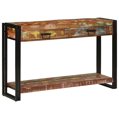 Console Table Multicolour 120 x 33 x 75 cm Solid Reclaim Wood
