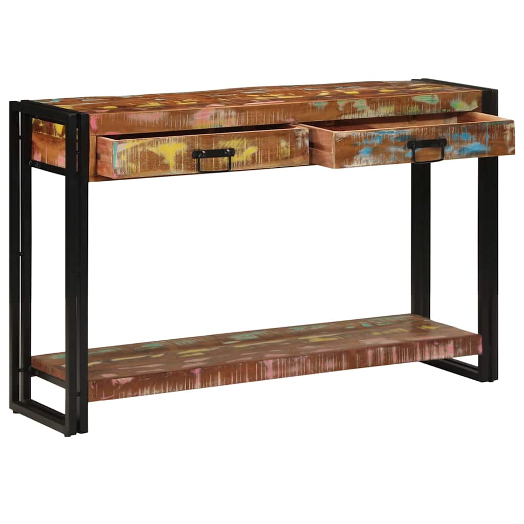 Console Table Multicolour 120 x 33 x 75 cm Solid Reclaim Wood