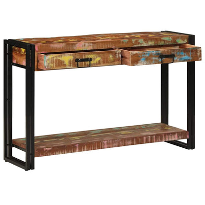 Console Table Multicolour 120 x 33 x 75 cm Solid Reclaim Wood
