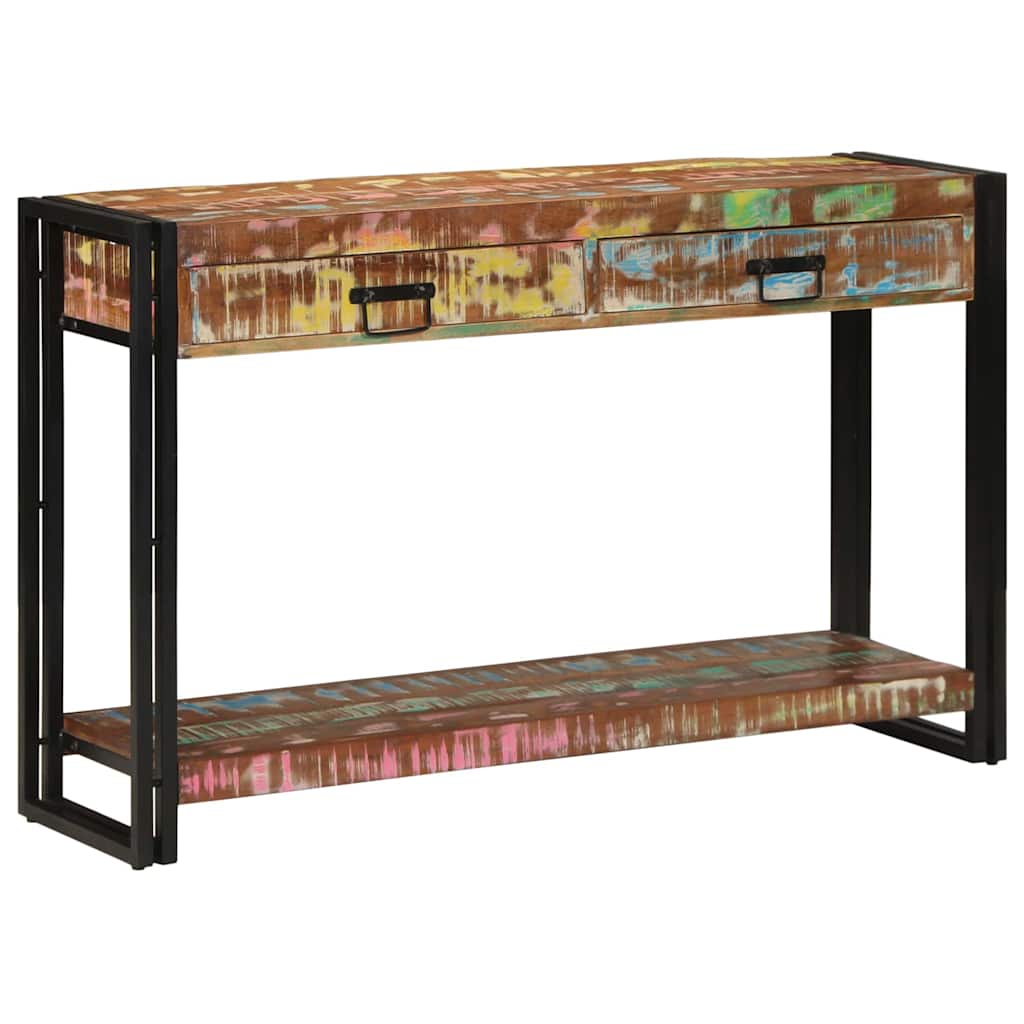 Console Table Multicolour 120 x 33 x 75 cm Solid Reclaim Wood