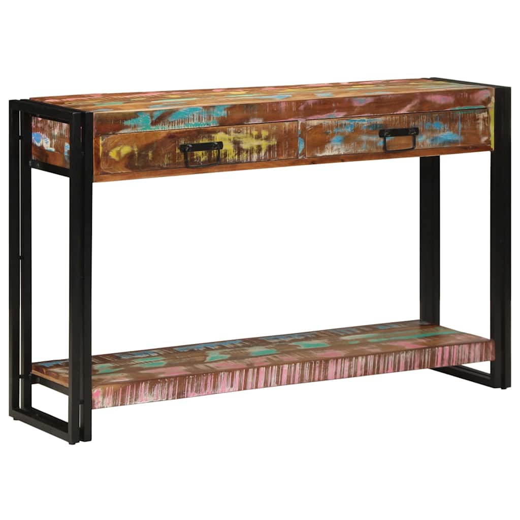Console Table Multicolour 120 x 33 x 75 cm Solid Reclaim Wood