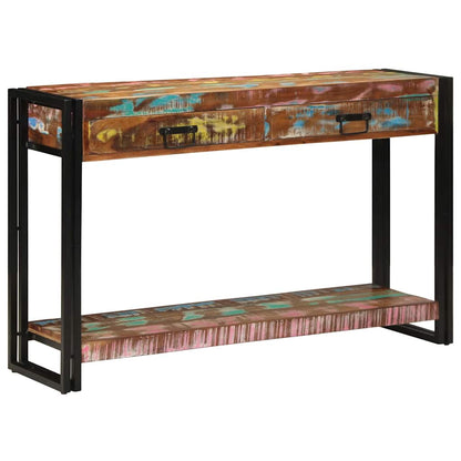 Console Table Multicolour 120 x 33 x 75 cm Solid Reclaim Wood