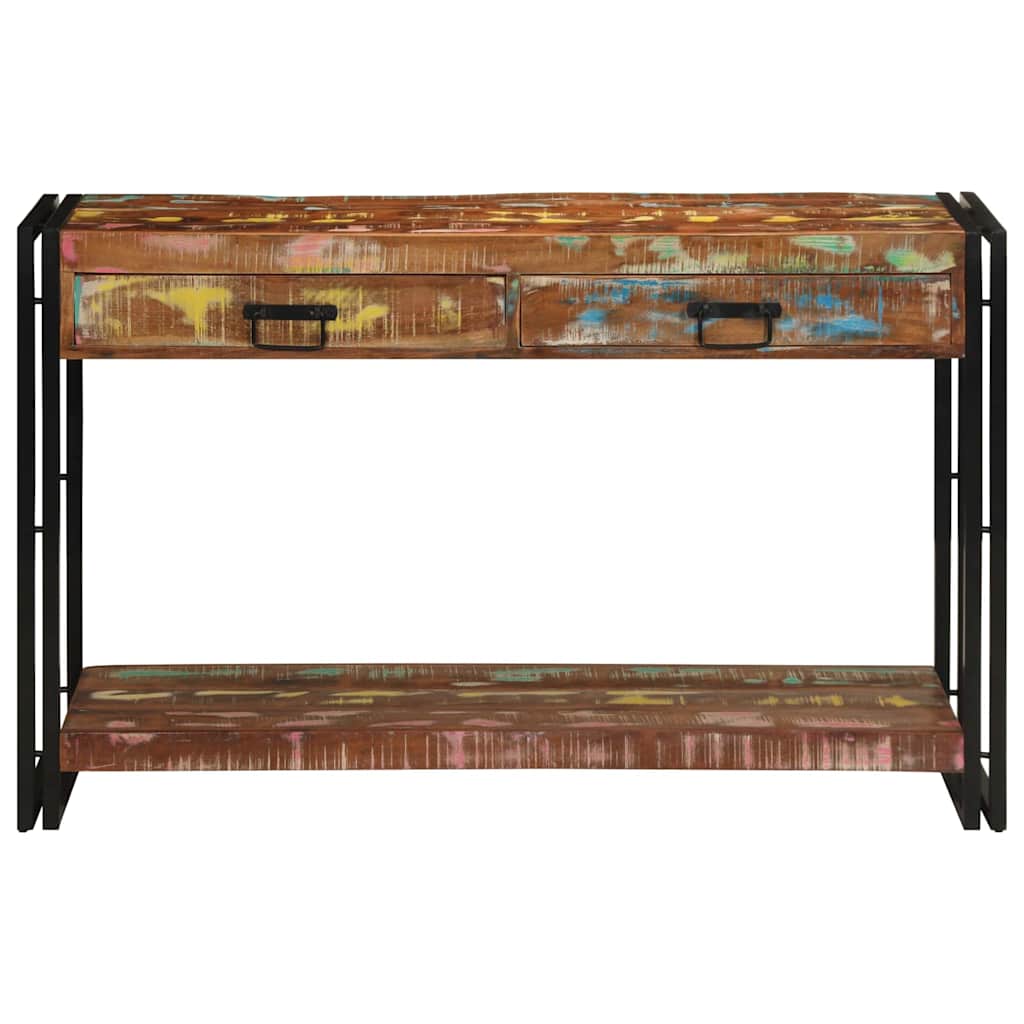Console Table Multicolour 120 x 33 x 75 cm Solid Reclaim Wood