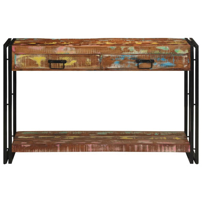 Console Table Multicolour 120 x 33 x 75 cm Solid Reclaim Wood