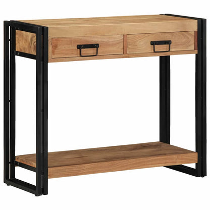 Console Table Brown 90 x 33 x 75 cm Solid Acacia Wood