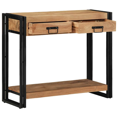 Console Table Brown 90 x 33 x 75 cm Solid Acacia Wood