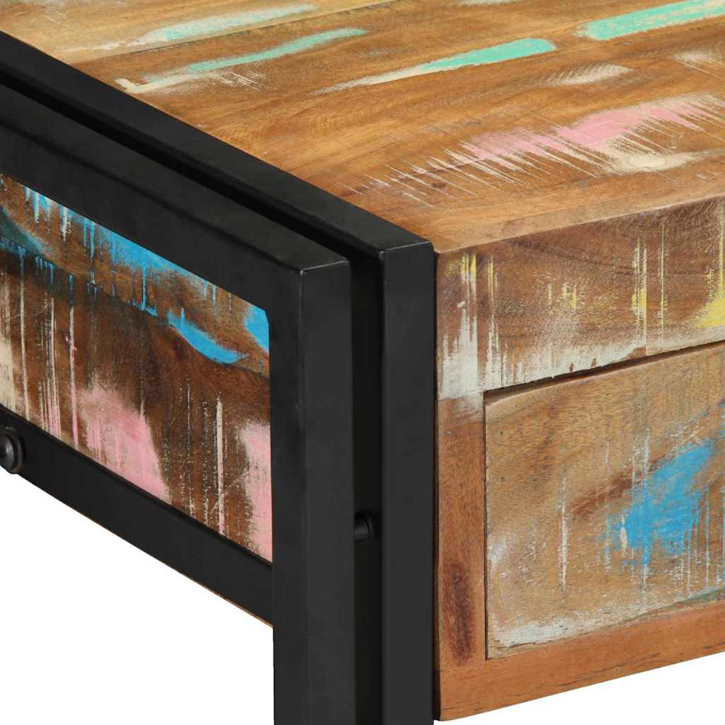 Console Table Multicolour 90 x 33 x 75 cm Solid Reclaim Wood
