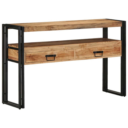Console Table Brown 120 x 33 x 75 cm Solid Acacia Wood
