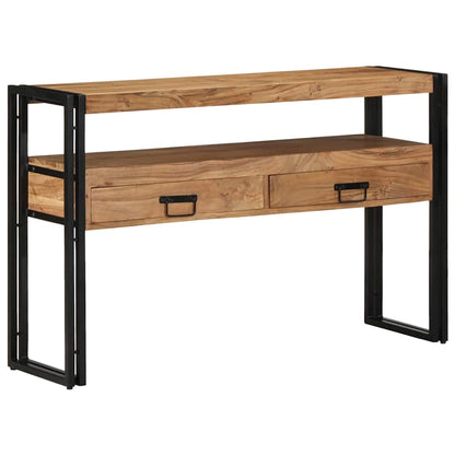 Console Table Brown 120 x 33 x 75 cm Solid Acacia Wood