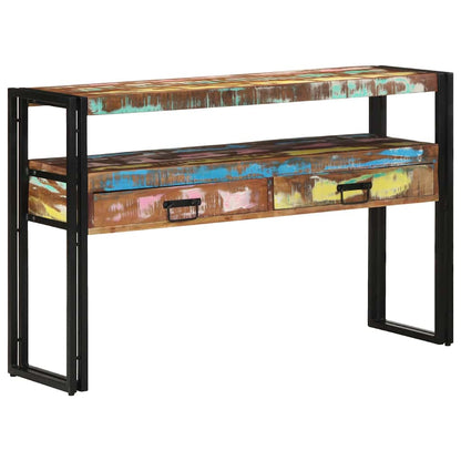 Console Table Multicolour 120 x 33 x 75 cm Solid Reclaim Wood