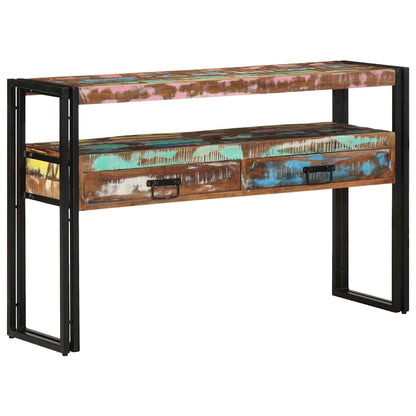 Console Table Multicolour 120 x 33 x 75 cm Solid Reclaim Wood
