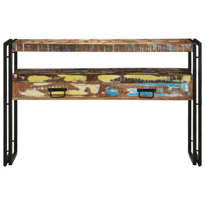 Console Table Multicolour 120 x 33 x 75 cm Solid Reclaim Wood
