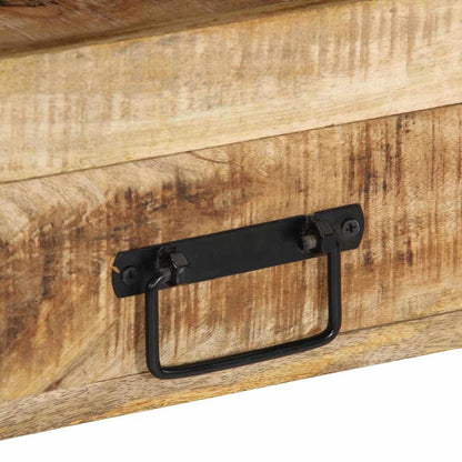 Console Table with Shelf Brown 90 x 33 x 75 cm Solid Mango Wood