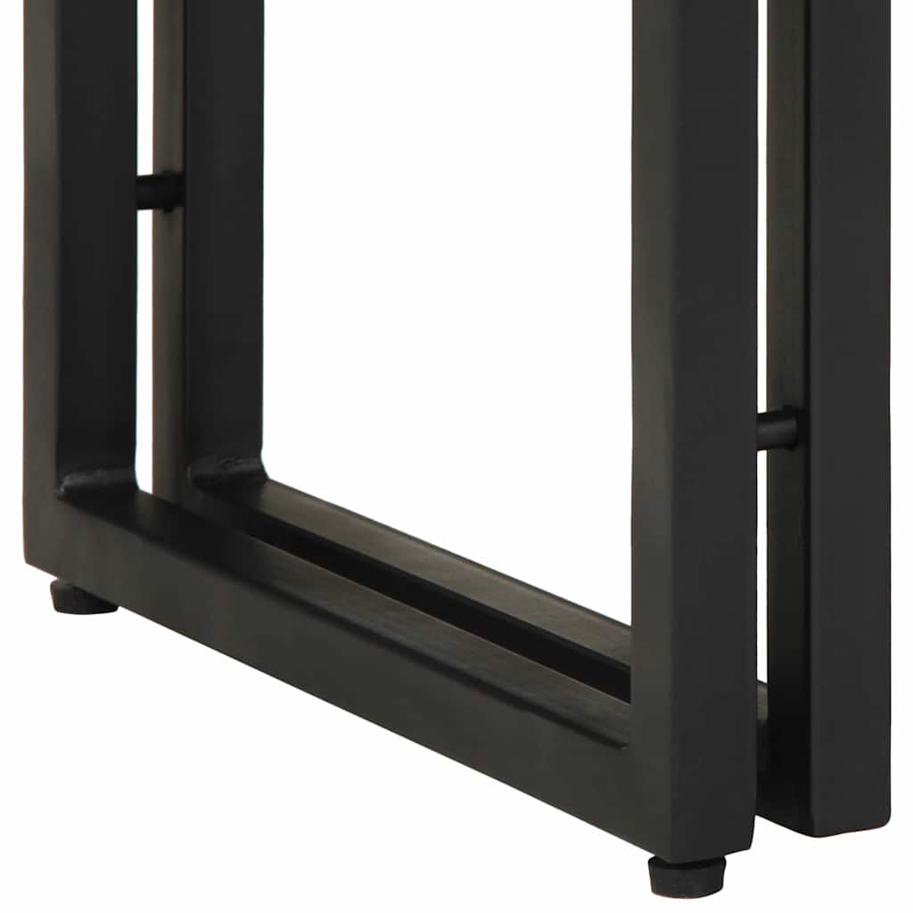 Console Table with Shelf Brown 90 x 33 x 75 cm Solid Mango Wood